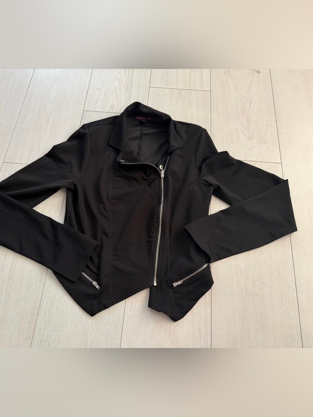 Material Girl blazer jacket- black